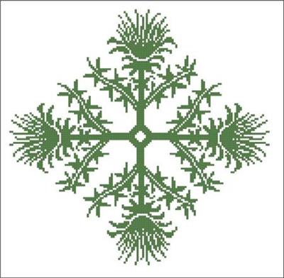 (image for) Floral Ornamental #016 Earthly Green